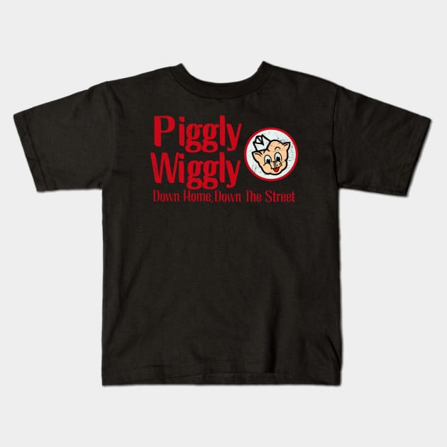 Piggly-Wiggly-Quotes Kids T-Shirt by Distiramoth